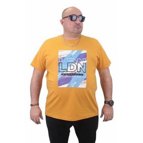 Moc Grande 23183 Sıfır Yaka Ldn Hardal Erkek T-shirt