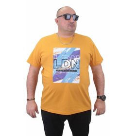 Moc Grande 23183 Sıfır Yaka Ldn Hardal Erkek T-shirt