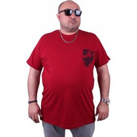 Moc Grande 23185 Büyük Beden Basic Bordo Erkek T-shirt