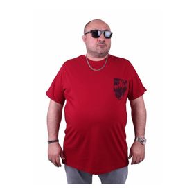 Moc Grande 23185 Büyük Beden Basic Bordo Erkek T-shirt