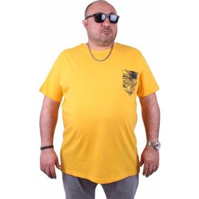 Moc Grande 23185 Büyük Beden Basic Sarı Erkek T-shirt