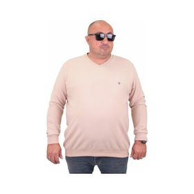 Moc Grande 23201 Bej Selanik V Yaka Erkek Sweatshirt