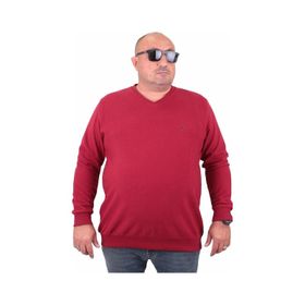 Moc Grande 23201 Bordo Selanik V Yaka Erkek Sweatshirt