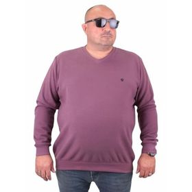 Moc Grande 23201 Eflatun Selanik V Yaka Erkek Sweatshirt