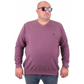 Moc Grande 23201 Eflatun Selanik V Yaka Erkek Sweatshirt