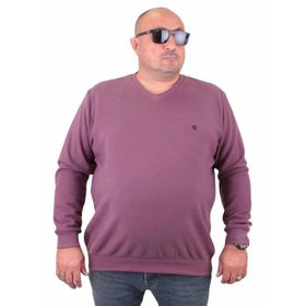 Moc Grande 23201 Eflatun Selanik V Yaka Erkek Sweatshirt