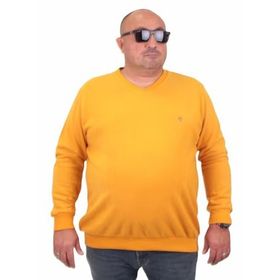 Moc Grande 23201 Hardal Selanik V Yaka Erkek Sweatshirt