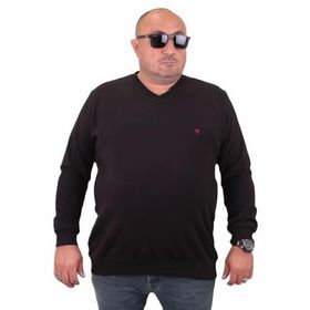 Moc Grande 23201 Siyah Selanik V Yaka Erkek Sweatshirt