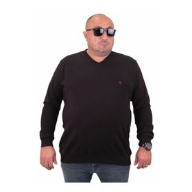 Moc Grande 23201 Siyah Selanik V Yaka Erkek Sweatshirt