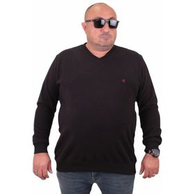Moc Grande 23201 Siyah Selanik V Yaka Erkek Sweatshirt