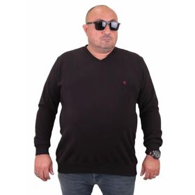 Moc Grande 23201 Siyah Selanik V Yaka Erkek Sweatshirt
