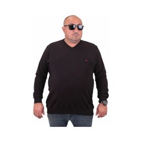 Moc Grande 23201 Siyah Selanik V Yaka Erkek Sweatshirt