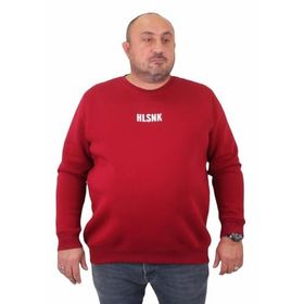 Moc Grande 23204 Bordo Sıfır Yaka Erkek Sweatshirt