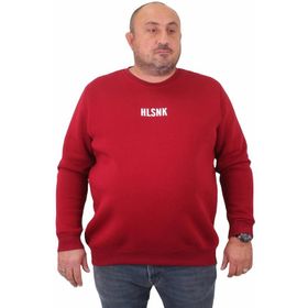Moc Grande 23204 Bordo Sıfır Yaka Erkek Sweatshirt