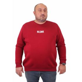 Moc Grande 23204 Bordo Sıfır Yaka Erkek Sweatshirt