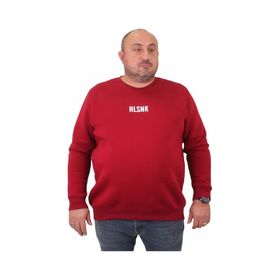 Moc Grande 23204 Bordo Sıfır Yaka Erkek Sweatshirt