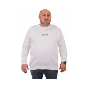 Moc Grande 23204 Ekru Sıfır Yaka Erkek Sweatshirt