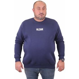 Moc Grande 23204 İndigo Sıfır Yaka Erkek Sweatshirt