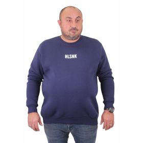 Moc Grande 23204 İndigo Sıfır Yaka Erkek Sweatshirt