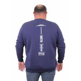 Moc Grande 23204 İndigo Sıfır Yaka Erkek Sweatshirt