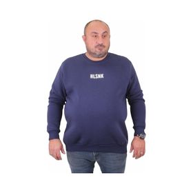 Moc Grande 23204 İndigo Sıfır Yaka Erkek Sweatshirt