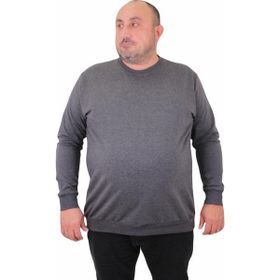 Moc Grande 23216 Antrasit Sıfır Yaka Erkek Sweatshirt