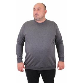Moc Grande 23216 Antrasit Sıfır Yaka Erkek Sweatshirt