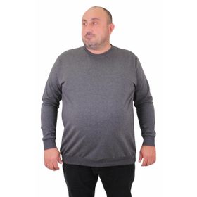 Moc Grande 23216 Antrasit Sıfır Yaka Erkek Sweatshirt