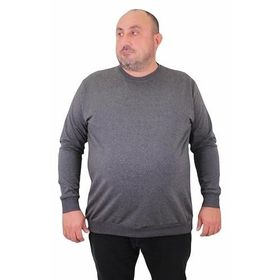 Moc Grande 23216 Antrasit Sıfır Yaka Erkek Sweatshirt