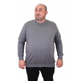 Moc Grande 23216 Gri Sıfır Yaka Erkek Sweatshirt