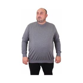 Moc Grande 23216 Gri Sıfır Yaka Erkek Sweatshirt