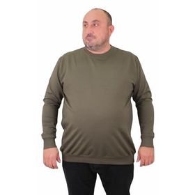 Moc Grande 23216 Haki Sıfır Yaka Erkek Sweatshirt