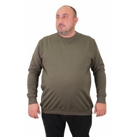 Moc Grande 23216 Haki Sıfır Yaka Erkek Sweatshirt