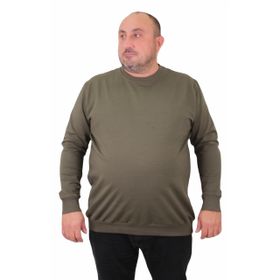 Moc Grande 23216 Haki Sıfır Yaka Erkek Sweatshirt