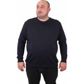 Moc Grande 23216 Lacivert Sıfır Yaka Erkek Sweatshirt