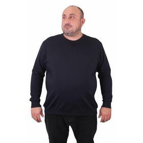 Moc Grande 23216 Lacivert Sıfır Yaka Erkek Sweatshirt