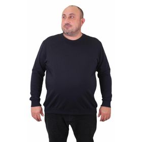 Moc Grande 23216 Lacivert Sıfır Yaka Erkek Sweatshirt