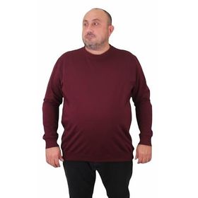 Moc Grande 23216 Mürdüm Sıfır Yaka Erkek Sweatshirt