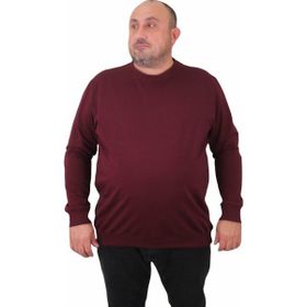 Moc Grande 23216 Mürdüm Sıfır Yaka Erkek Sweatshirt