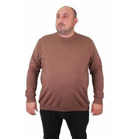 Moc Grande 23216 Taba Sıfır Yaka Erkek Sweatshirt