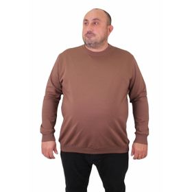 Moc Grande 23216 Taba Sıfır Yaka Erkek Sweatshirt
