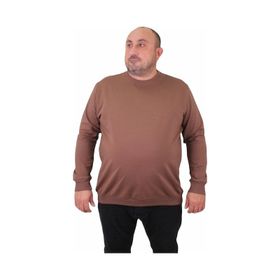 Moc Grande 23216 Taba Sıfır Yaka Erkek Sweatshirt