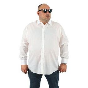 Moc Grande 23353 Beyaz Büyük Beden Cuadrado Erkek Gömlek