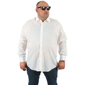 Moc Grande 23353 Beyaz Büyük Beden Cuadrado Erkek Gömlek