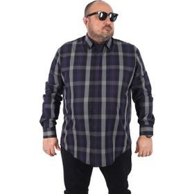 Moc Grande 23359 Siyah Büyük Beden Ekoseli Erkek Gömlek