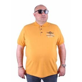 Moc Grande 23400 Büyük Beden Basic Hardal Erkek T-shirt