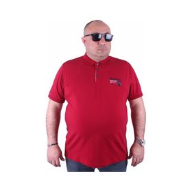 Moc Grande 23402 Büyük Beden Basic Bordo Erkek T-shirt