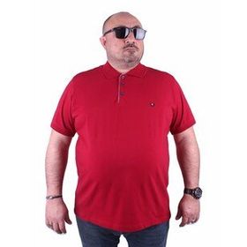 Moc Grande 23403 Klasik Büyük Beden Bordo Erkek T-shirt