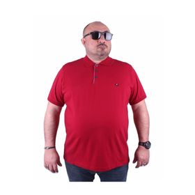 Moc Grande 23403 Klasik Büyük Beden Bordo Erkek T-shirt