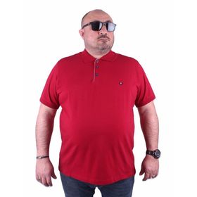Moc Grande 23403 Klasik Büyük Beden Bordo Erkek T-shirt